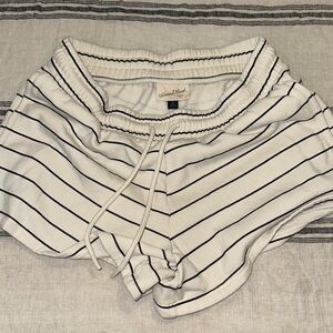Universal Thread White Shorts with Black Stripes